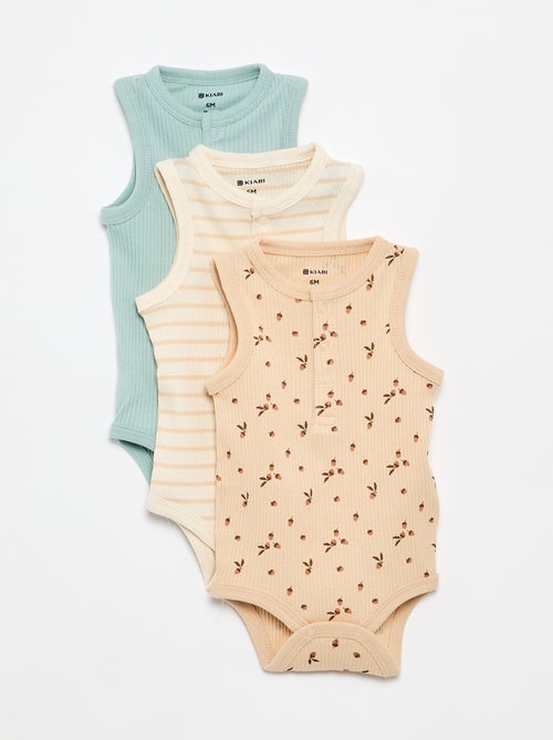 Lot de 3 bodies sans manches - Kiabi