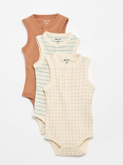 Lot de 3 bodies sans manches - Kiabi