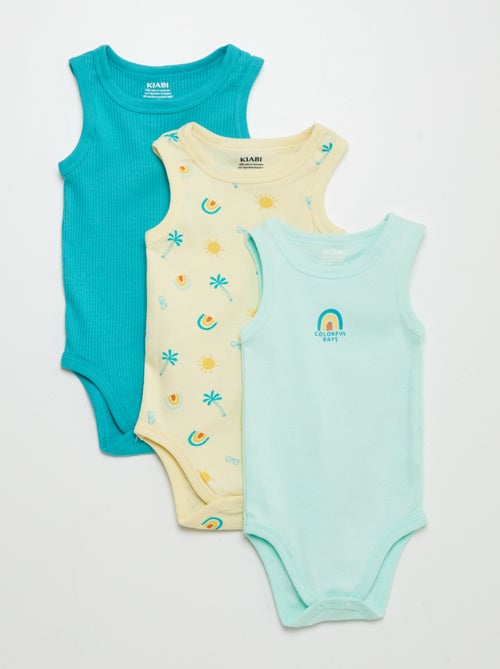 Lot de 3 bodies sans manches - Kiabi