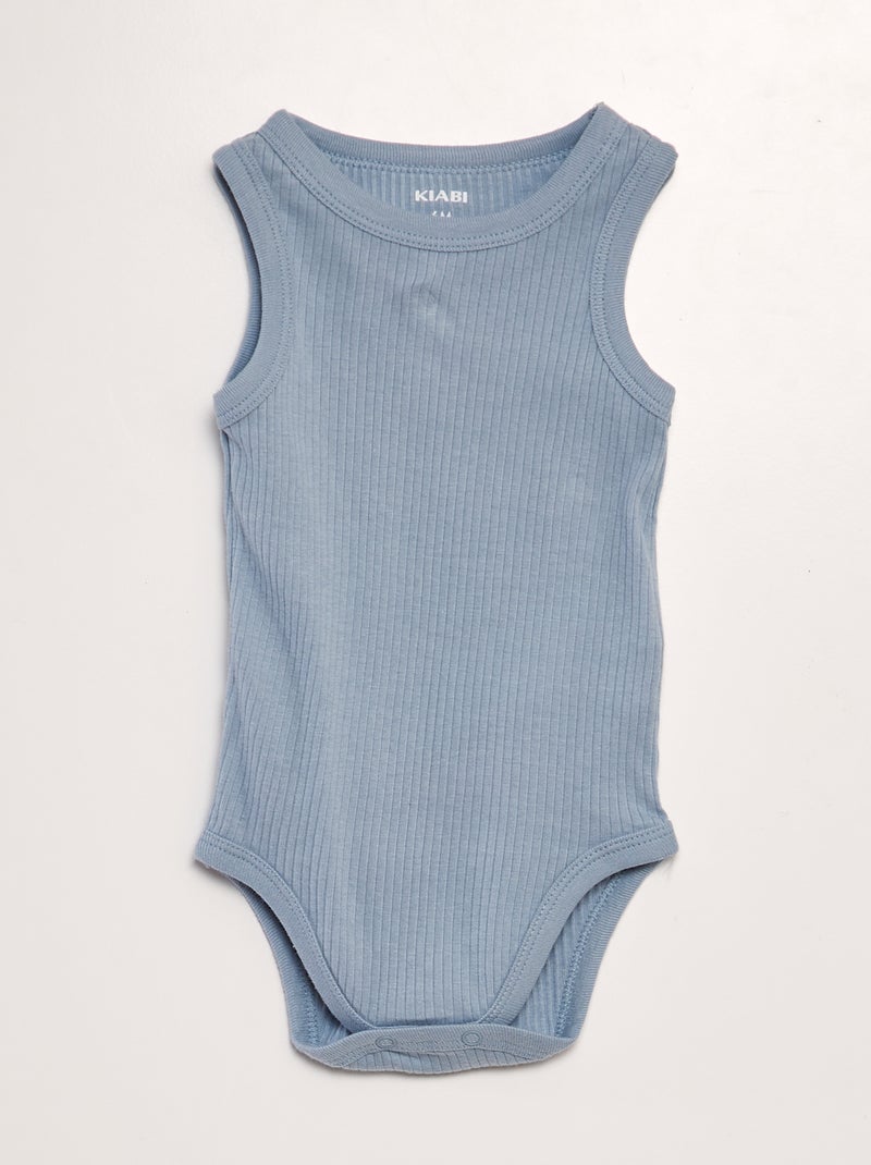 Lot de 3 bodies sans manches Bleu - Kiabi