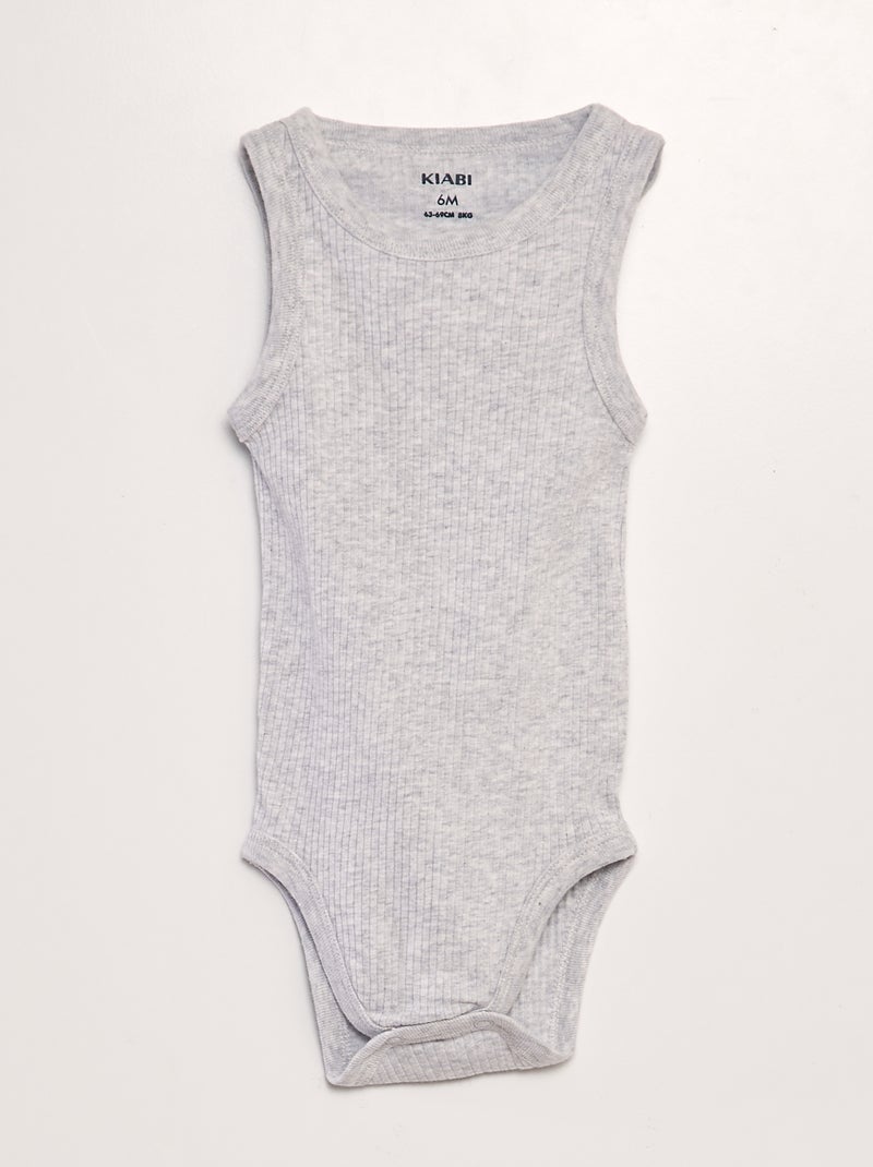 Lot de 3 bodies sans manches Bleu - Kiabi