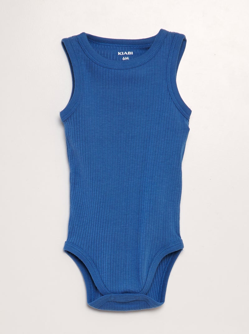 Lot de 3 bodies sans manches Bleu - Kiabi