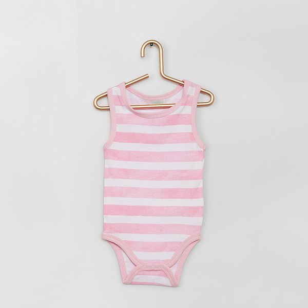 Lot De 3 Bodies Sans Manches Bebe Fille Rose Kiabi 10 00