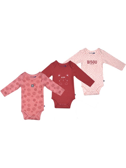 Lot de 3 bodies serafine manches longues - Kiabi