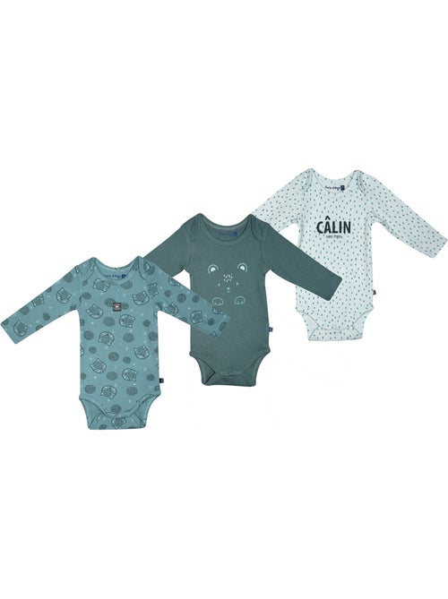 Lot de 3 bodies simeon manches longues - Kiabi