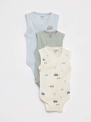 Lot de 3 body avec ouvertures pressionnées - 3 pièces