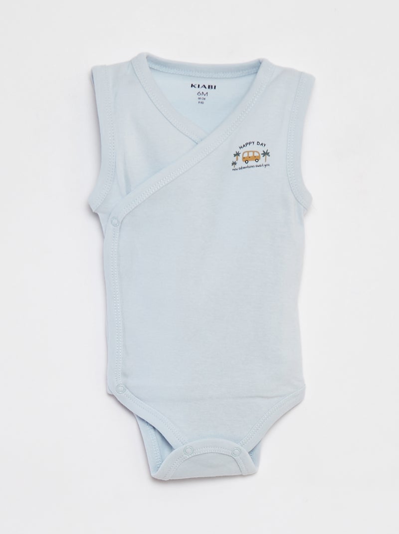 Lot de 3 body avec ouvertures pressionnées - 3 pièces Beige - Kiabi