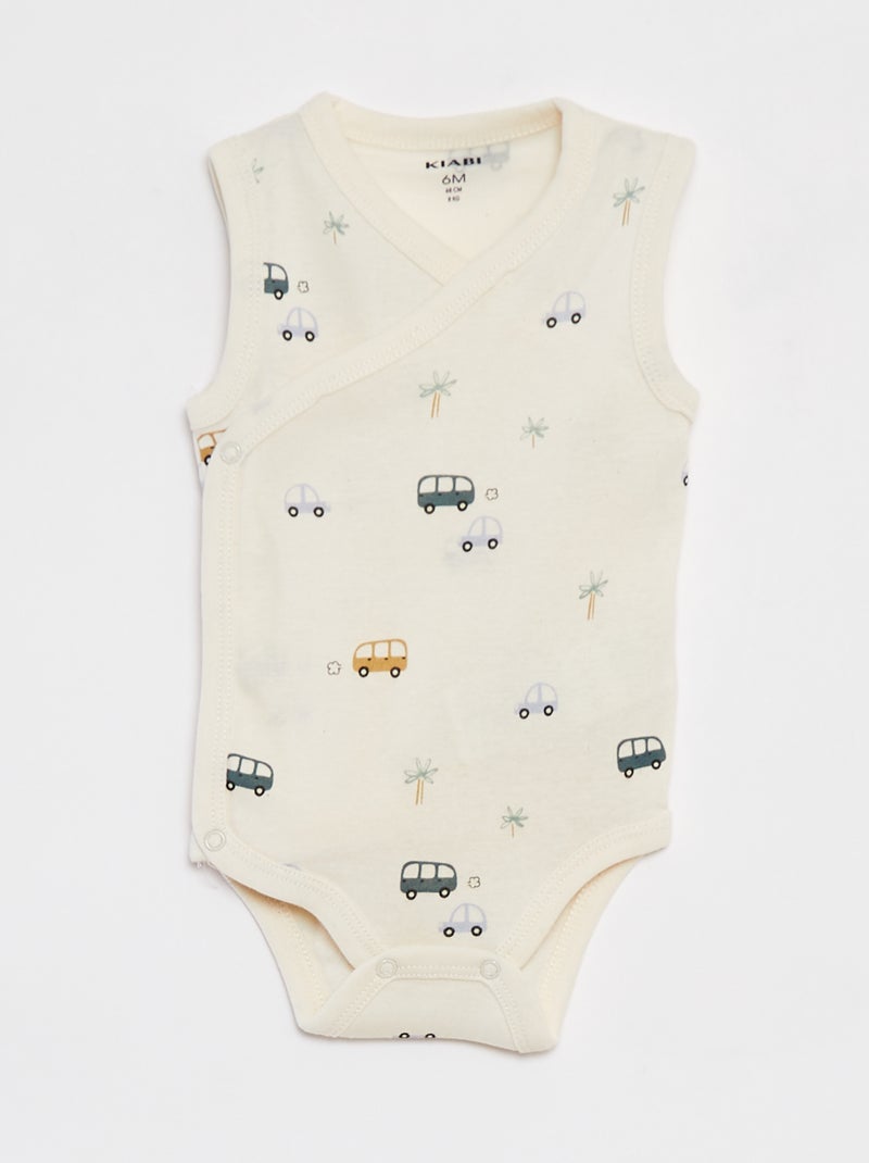 Lot de 3 body avec ouvertures pressionnées - 3 pièces Beige - Kiabi