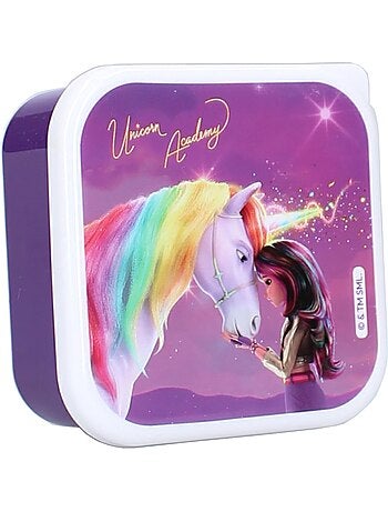 Lot de 3 boîtes à goûter - Unicorn Academy - Sophia & Wildstar - Emboîtables