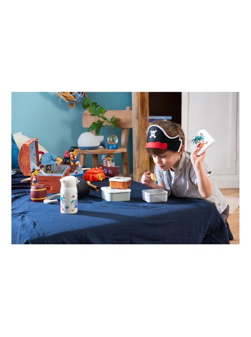Lot de 3 boîtes à goûter emboîtables à motifs ludiques - Kiabi Lot de 3 boîtes à goûter emboîtables à motifs ludiques - Kiabi
