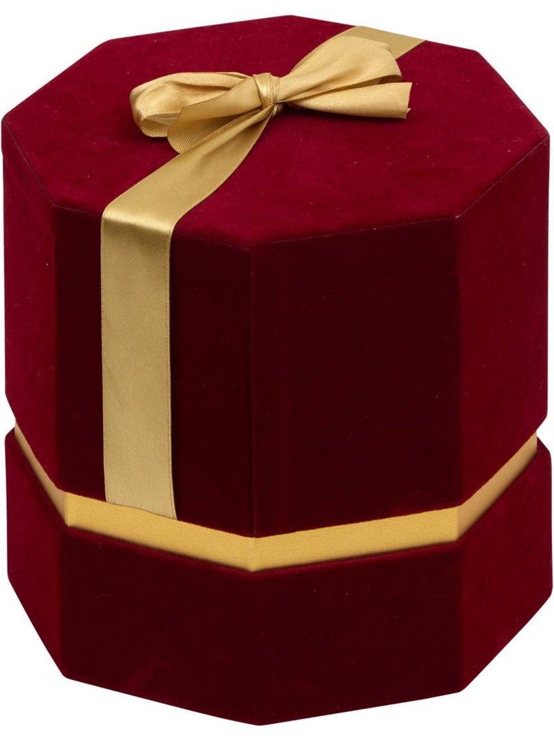 Lot de 3 boîtes cadeau de noël hexagonales en velours rouge Multicolore - Kiabi