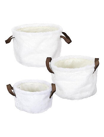 Lot de 3 boites de rangement collection FOURRURE