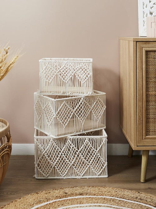 Lot de 3 boites de rangement collection GIGOGNE - Kiabi Lot de 3 boites de rangement collection GIGOGNE - Kiabi