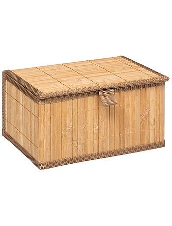 Lot de 3 boîtes de rangement en bambou