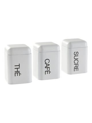 Lot de 3 boîtes de rangement métal KITCHEN