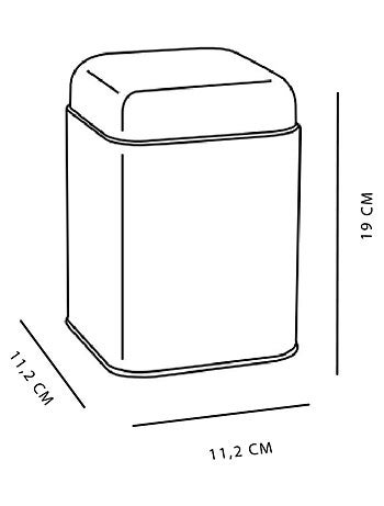 Lot de 3 boîtes de rangement métal KITCHEN