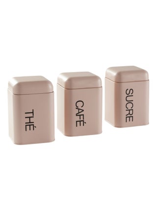 Lot de 3 boîtes de rangement métal KITCHEN