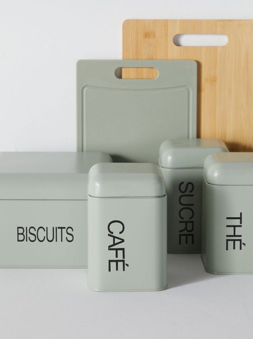 Lot de 3 boîtes de rangement métal KITCHEN - Kiabi