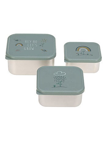 Lot de 3 boites gigognes en inox