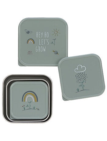 Lot de 3 boites gigognes en inox