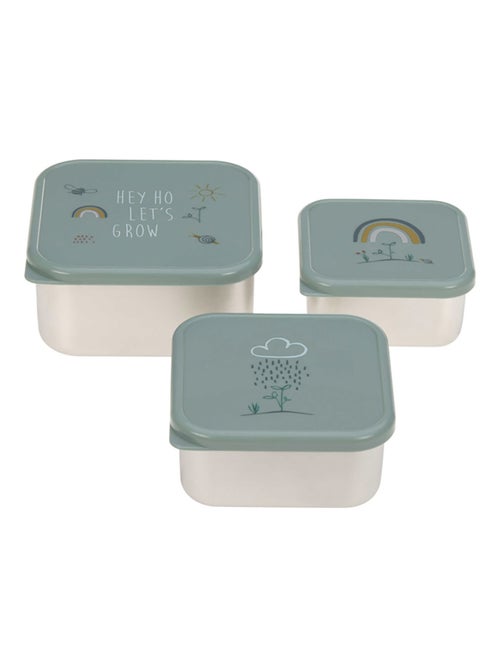 Lot de 3 boites gigognes en inox - Kiabi