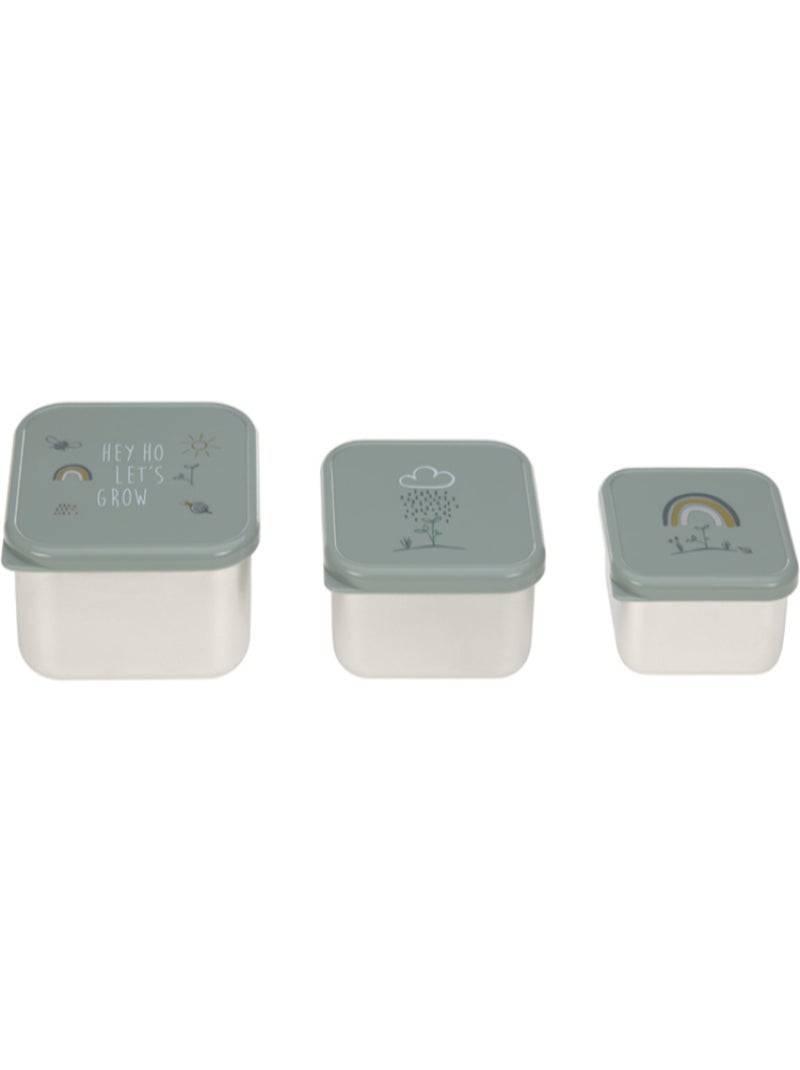 Lot de 3 boites gigognes en inox Vert - Kiabi