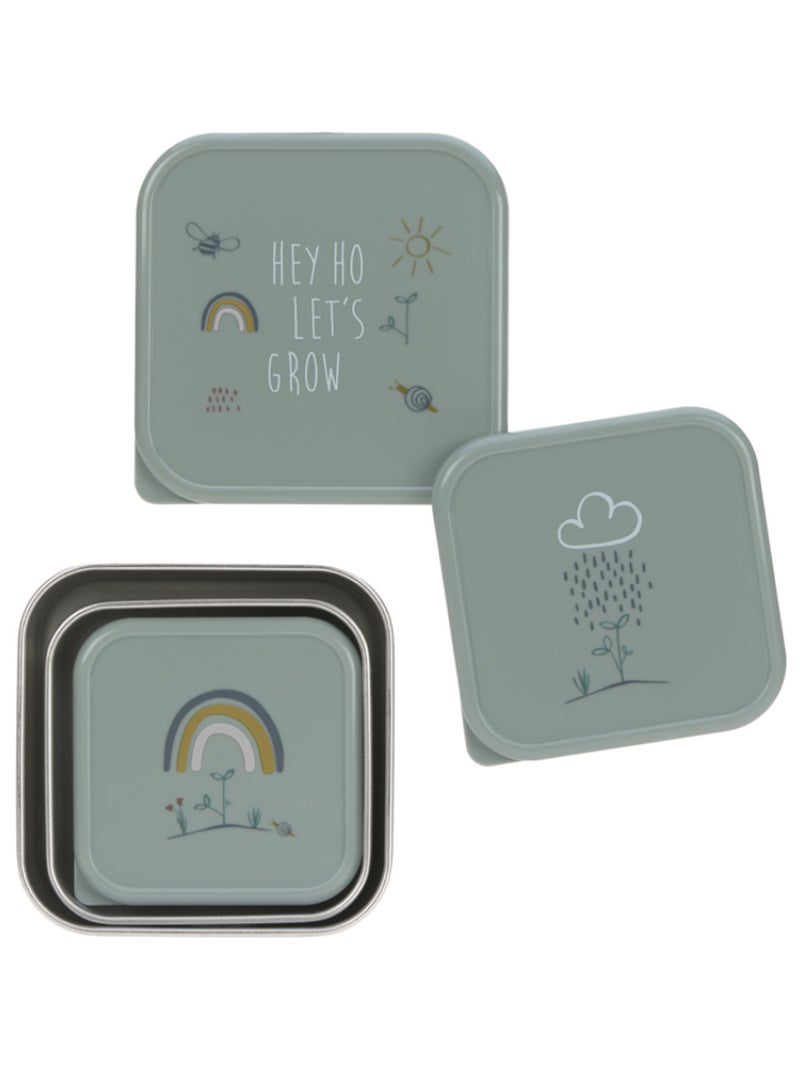 Lot de 3 boites gigognes en inox Vert - Kiabi