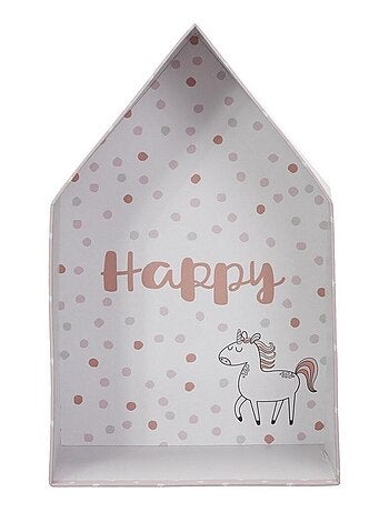 Lot de 3 boites gigognes Maison fille