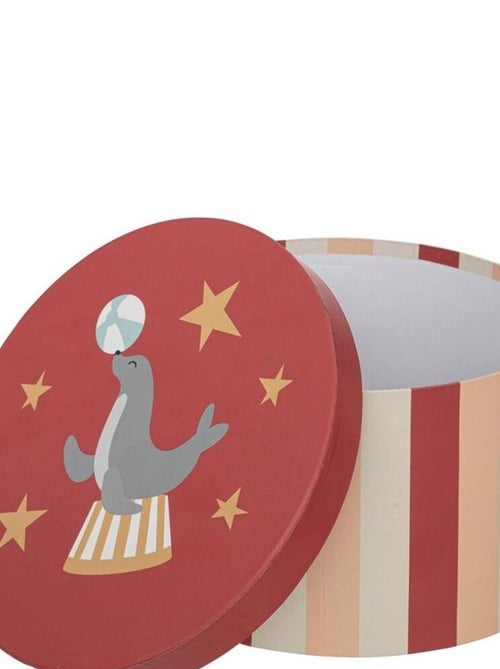 Lot de 3 boites rondes en papier Circus - Kiabi