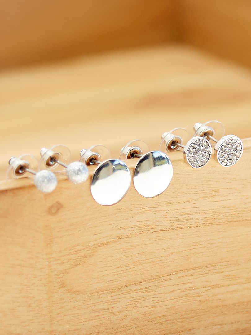 Lot De 3 Boucles JTS En Plaqué Argent Pour Bracelet 1/2 - Modèle #504 - Neuf