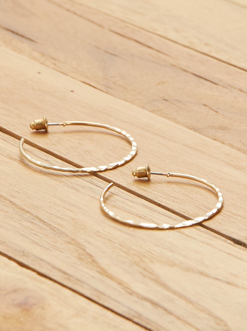 Lot de 3 boucles d'oreilles Beige - Kiabi