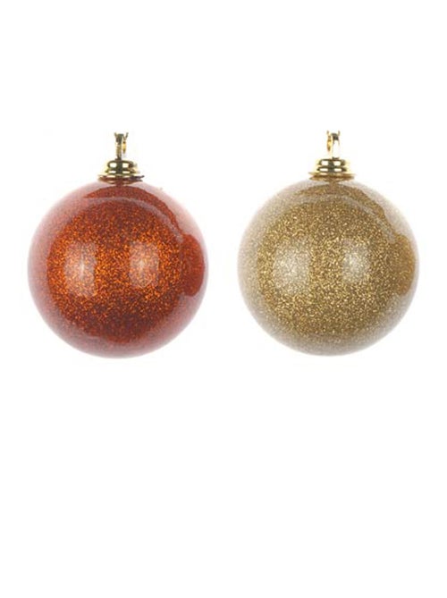 Lot de 3 boules de noël tons or - Kiabi