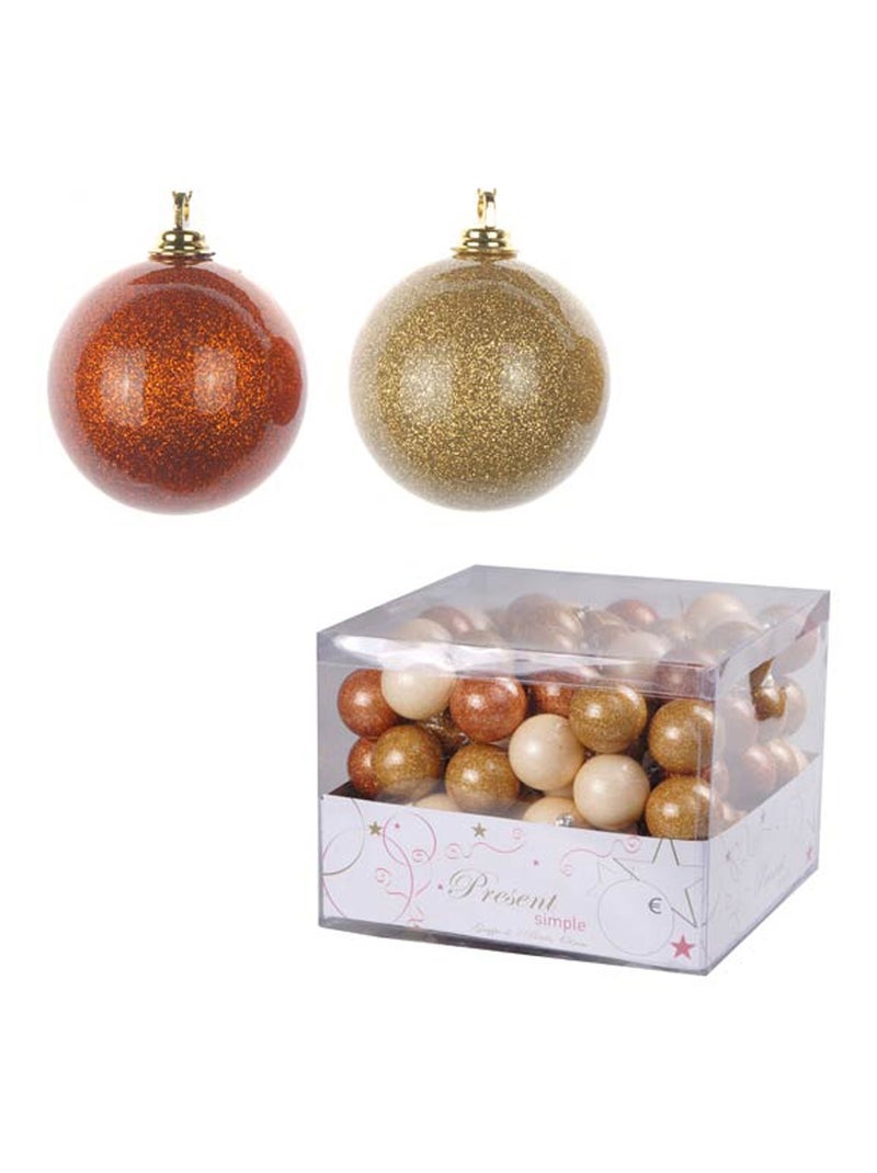 Lot de 3 boules de noël tons or Doré/or - Kiabi
