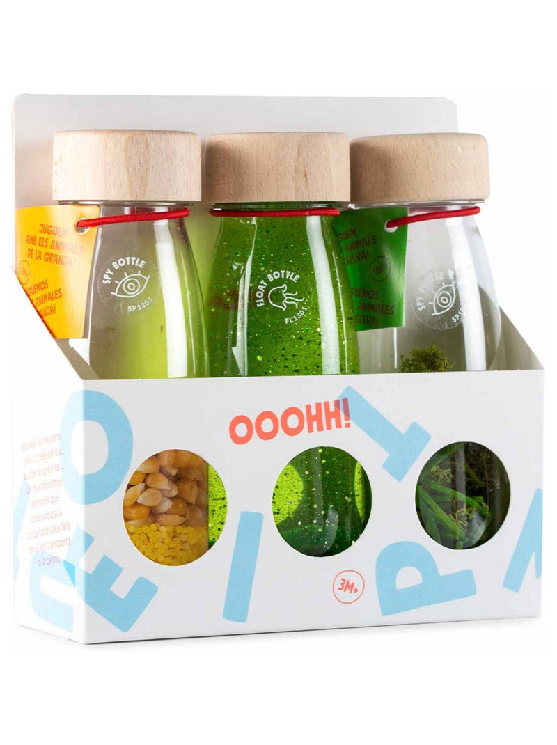 Lot de 3 bouteilles sensorielles, Life - Vie Petit Boum Vert/Orange - Kiabi