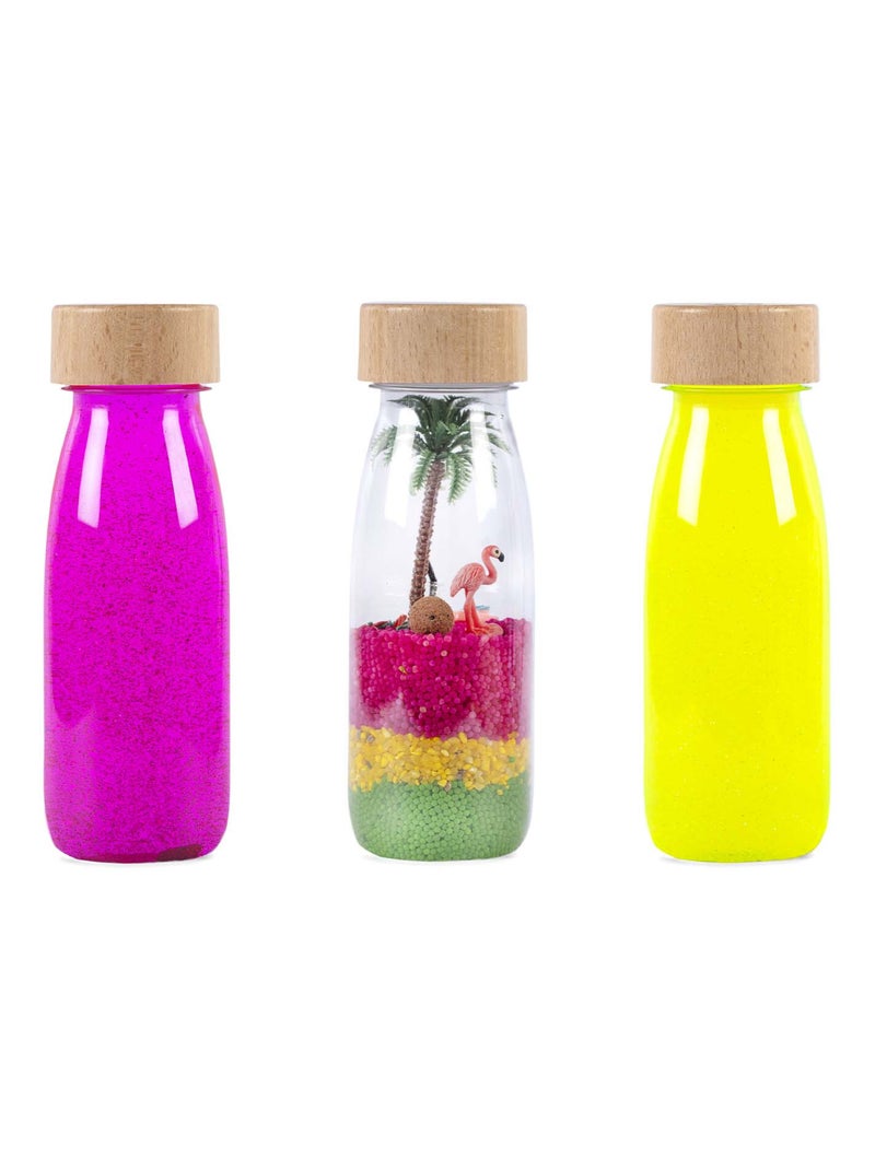 Lot de 3 bouteilles sensorielles, Paradise Petit Boum Jaune - Kiabi