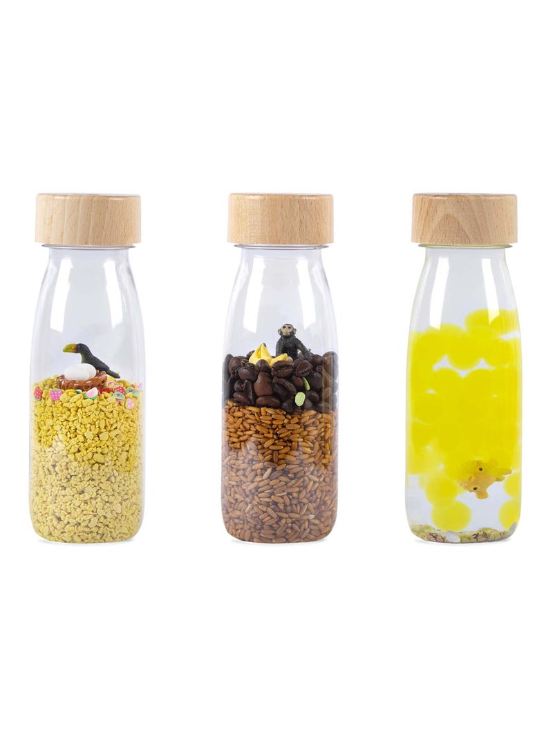 Lot de 3 bouteilles sensorielles, Tropical Petit Boum Marron - Kiabi
