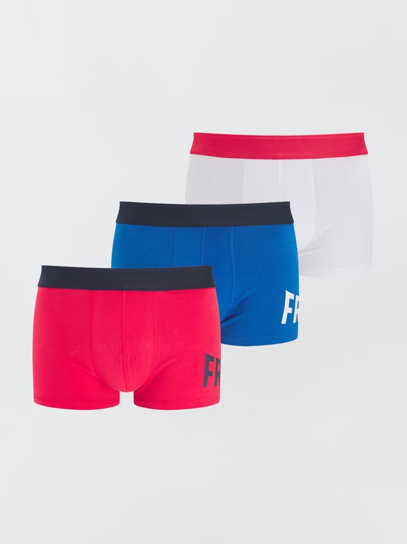 Lot de 3 boxers - Equipe de France Olympique et Paralympique Bleu/blanc/rouge - Kiabi