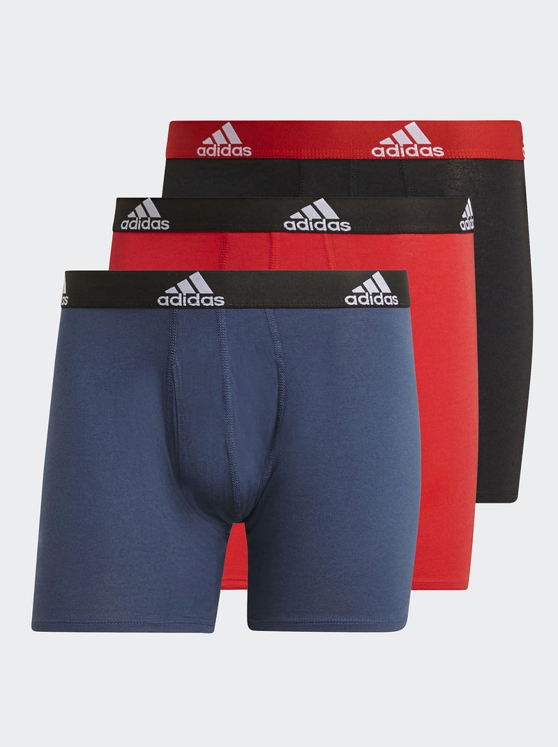 Lot de 3 boxers 'adidas' Noir/Rouge/Bleu - Kiabi
