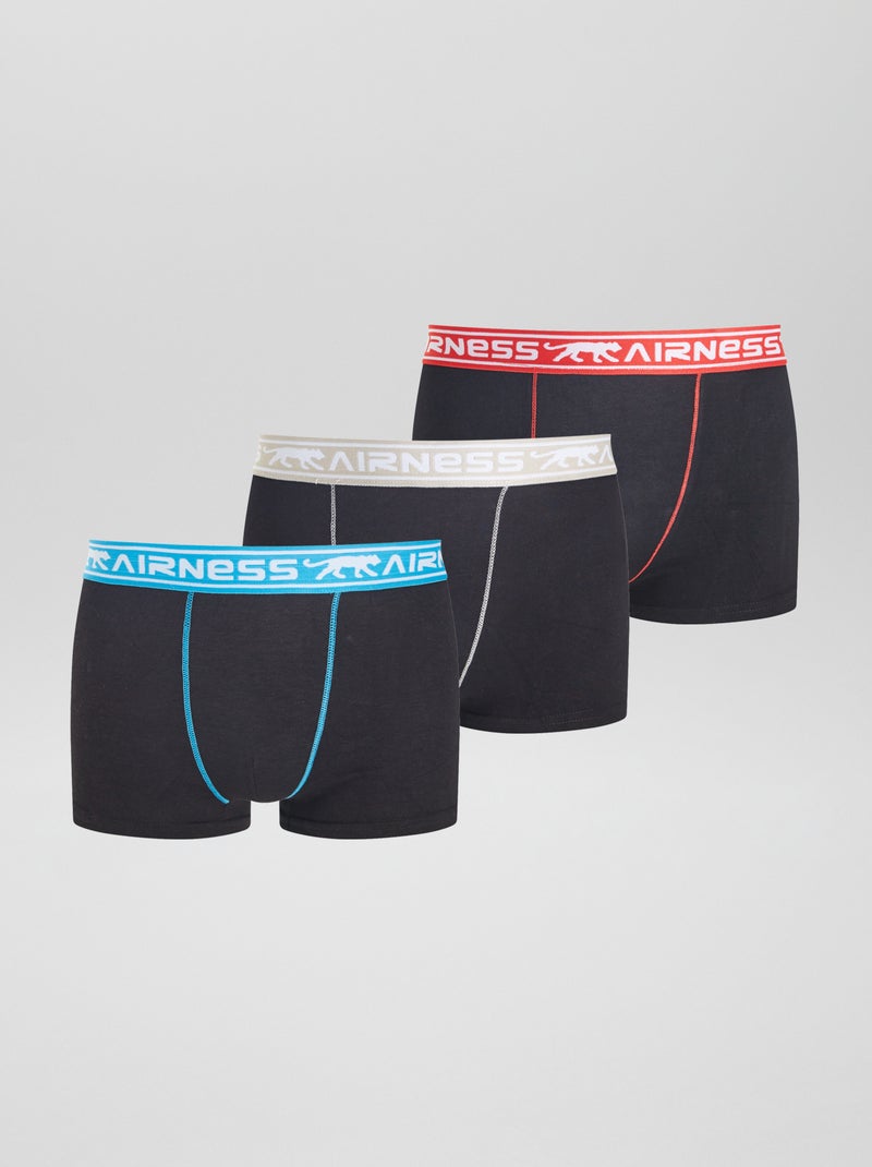 Lot de 3 boxers 'Airness' Noir - Kiabi