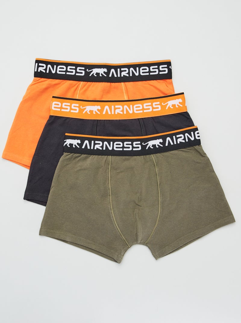 Lot de 3 boxers 'Airness' Orange - Kiabi