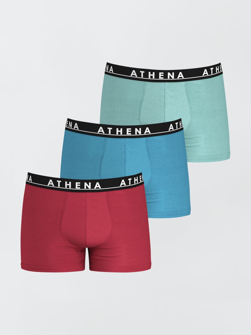 Lot de 3 boxers 'Athena' ROUGE - Kiabi