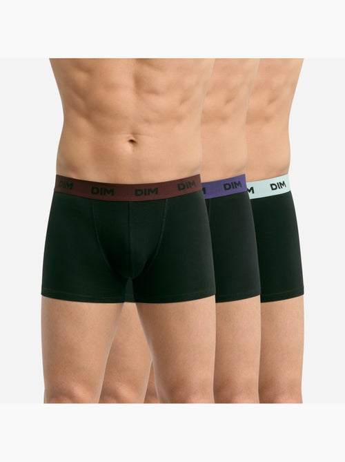 Lot de 3 boxers avec ceinture colorée Mix & Colors - Kiabi