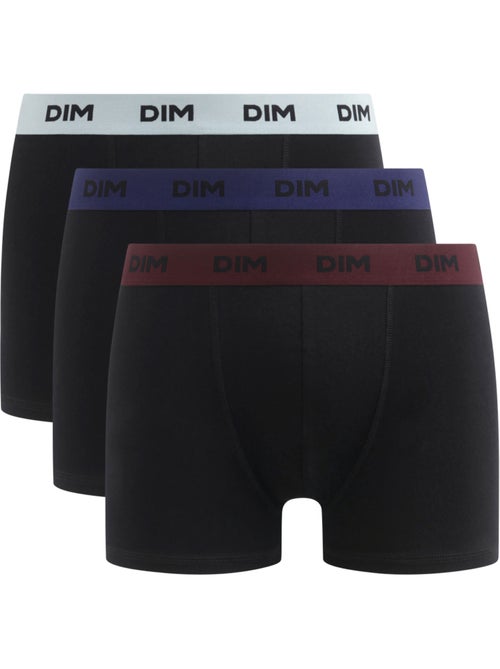 Lot de 3 boxers avec ceinture colorée Mix & Colors - Kiabi