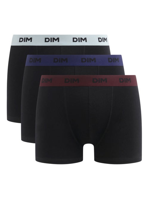 Lot de 3 boxers avec ceinture colorée Mix & Colors - Kiabi