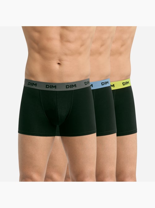 Lot de 3 boxers avec ceinture colorée Mix & Colors - Kiabi