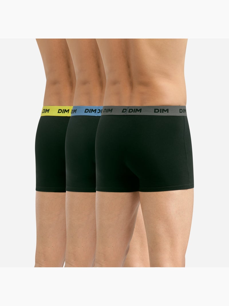 Lot de 3 boxers avec ceinture colorée Mix & Colors Gris chiné - Kiabi