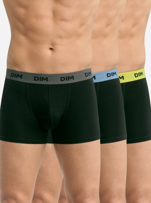 Lot de 3 boxers avec ceinture colorée Mix & Colors - Kiabi