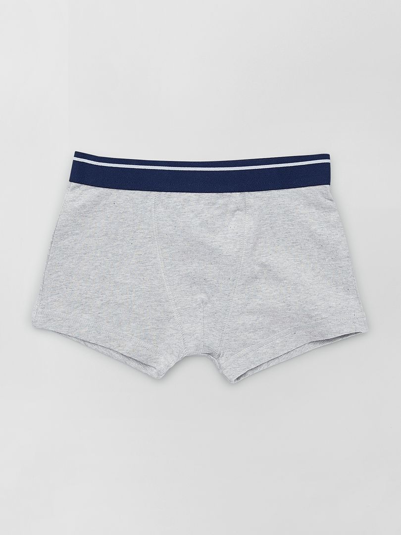 Lot de 3 boxers Blanc/Bleu/Gris - Kiabi
