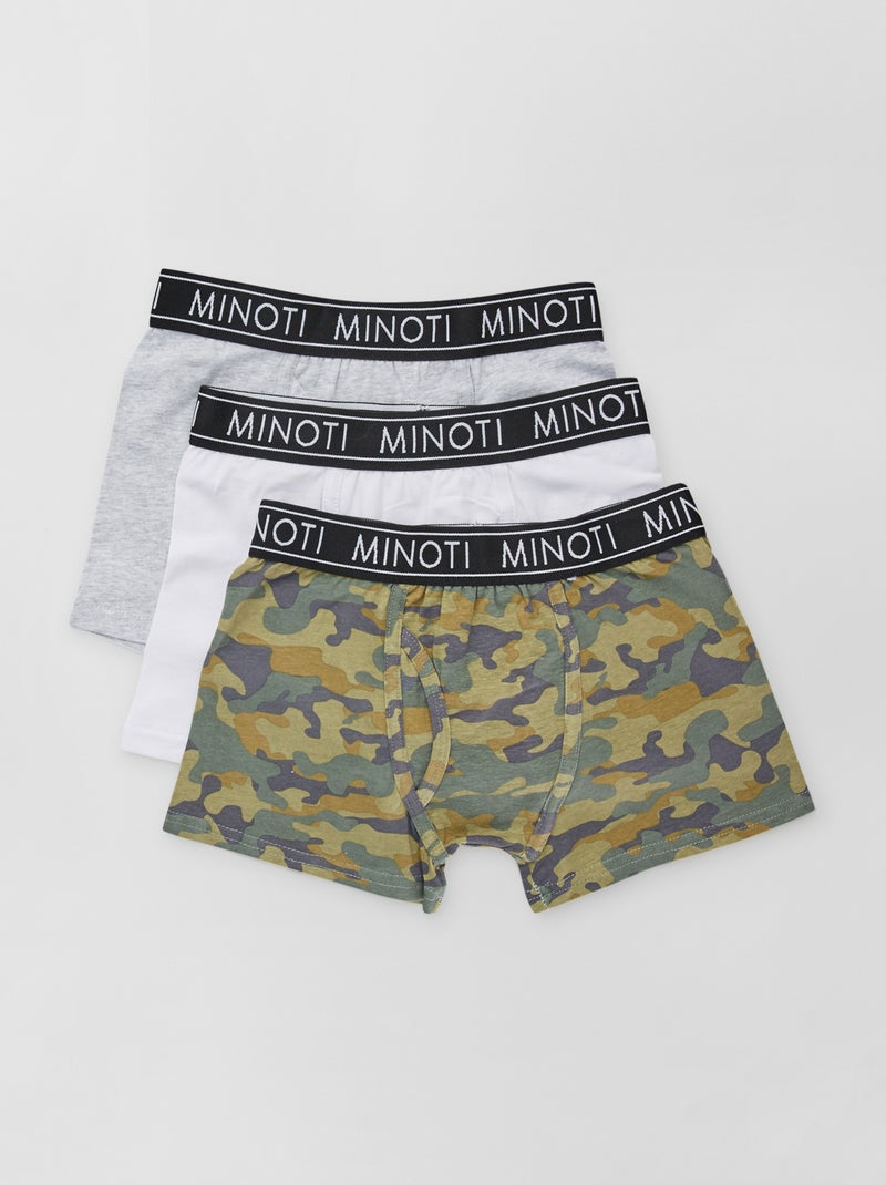 Lot de 3 boxers blanc/gris - Kiabi