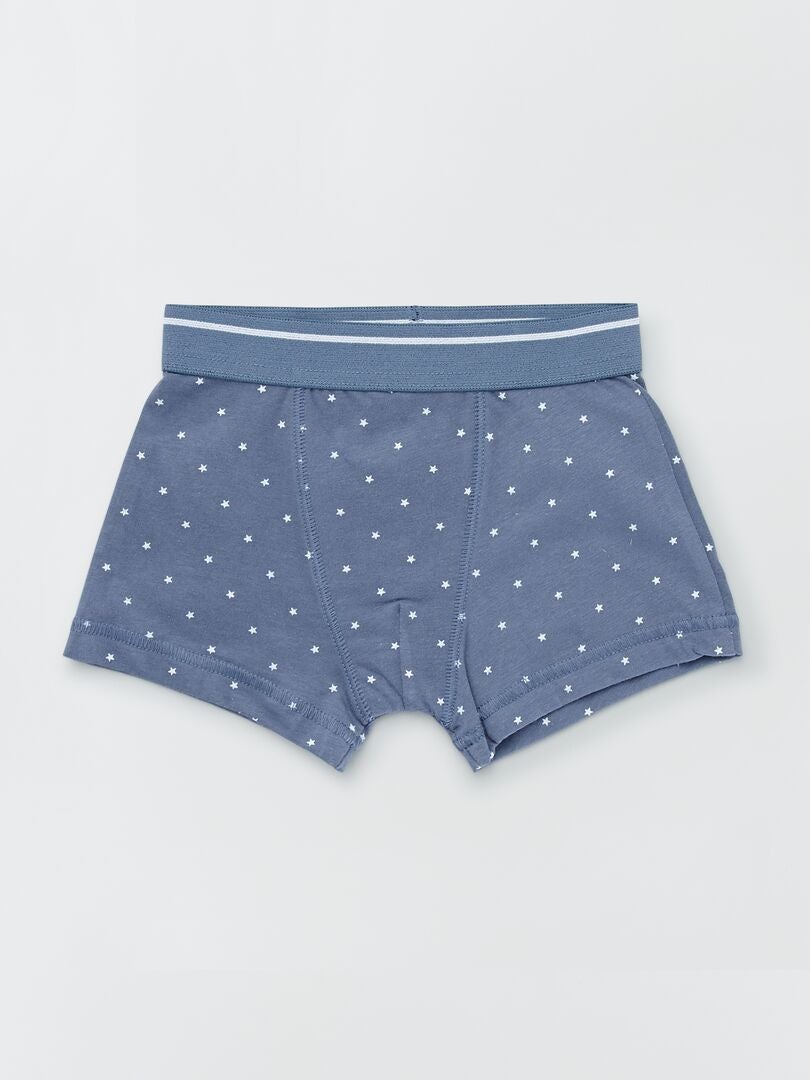 Lot de 3 boxers Bleu/gris/blanc - Kiabi